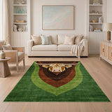 Bold Highland Cow Head Area Rug