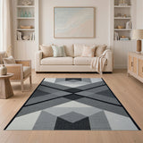 Modern Geometric Black White No. 18 Area Rug