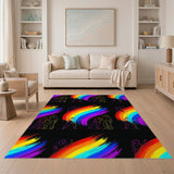 Rainbow Dance Silhouettes Area Rug