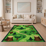 Whimsical Forest Path Area Rug