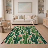 Multi-color and Patterns Southwestern Cactus Bloom Area Rug