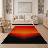 Red Sunset Gradient Stripe Area Rug