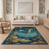 Moonlit Mermaid Ocean Dream Area Rug