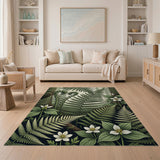 Fern Heart Wildflower Forest Rug