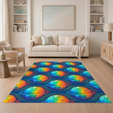 Cosmic Planet Cityscape Area Rug