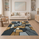 Shattered Grey Mosaic Area Rug