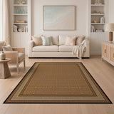 Gold Leopard Spot Rug with Ornate Borders