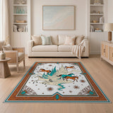 Galloping Horses Over Enchanted Icy Peaks Rug