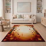 Washable Autumn Forest Landscape Area Rug - Low Pile, Non-Slip, Pet Friendly