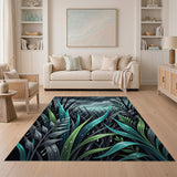 Stormy Teal Reeds Area Rug