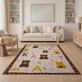 Teddy Bear Alphabet Kids Area Rug