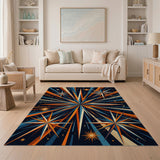Geometric Modern Radiant Starburst Geometric Area Rug