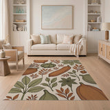 Autumn Pumpkin Harvest Fruit Pattern Rug