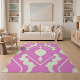 Pink Diamond Trellis Area Rug