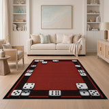Red Dice Backgammon Board Rug