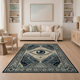 Evil Eye Geometric Tribal Area Rug