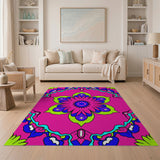 Multi-color and Patterns Traditional Persian Vibrant Pink Floral Persian Area Rug