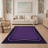 Purple Abstract Area Rug