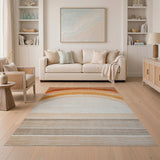 Arched Horizon Stripe Area Rug
