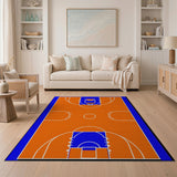 Basketball Court Orange Area Rug