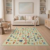 Vibrant ABC Alphabet Kids Cartoon Area Rug