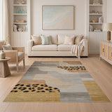 Modern Geometric Leopard Area Rug