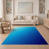 Blue Hexagon Gradient Area Rug