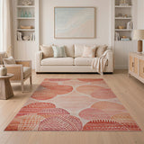 Pink Blush Pink Organic Abstract Area Rug