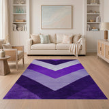 Purple Chevron Zigzag Shag Rug