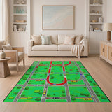 Kids Cartoon City Streets Play Rug with Roads Cars