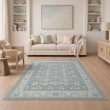 Elegant Grey Persian Floral Area Rug
