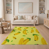 Yellow Banana Scatter Pattern Area Rug
