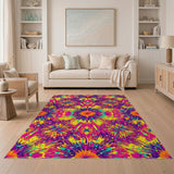 Vibrant Neon Burst Area Rug