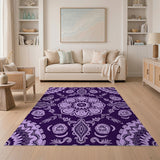 Mandala Traditional Persian Purple Mandala Persian Area Rug