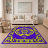 Purple Medallion Traditional Persian Area Rug