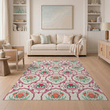 Red Floral Medallion Persian Rug