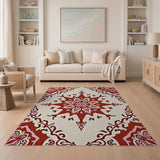 Traditional Persian Ornate Red Mandala Persian Area Rug