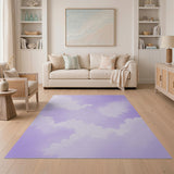 Dreamy Purple Clouds Area Rug