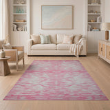 Hot Pink Zebra Wave Area Rug
