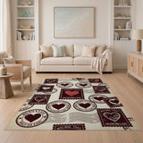 Vintage Valentine's Day Stamp Love Rug