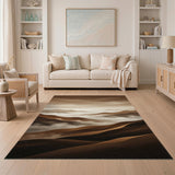 Misty Brown Hills Area Rug