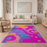 Abstract Area Vibrant Multi-Color Abstract Area Rug