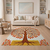 Vibrant Autumn Maple Tree Area Rug