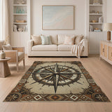 Heritage Tribal Compass Rose Area Rug