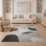 Abstract Area Abstract Organic Neutral Area Rug
