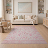 Floral Vintage Blush Pink Rose Floral Vintage Rug