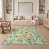 Vintage Daisy Floral Area Rug