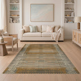 Modern Geometric Polka Dot Beige Area Rug