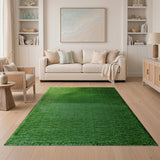 Lush Green Faux Grass Shag Area Rug