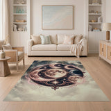 Mystic Moon Phases Mandala Area Rug
